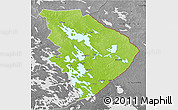 Physical 3D Map of Pohjois-Karjala, desaturated