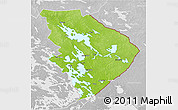 Physical 3D Map of Pohjois-Karjala, lighten, desaturated