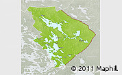 Physical 3D Map of Pohjois-Karjala, lighten, semi-desaturated