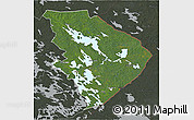 Satellite 3D Map of Pohjois-Karjala, darken, semi-desaturated