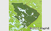 Satellite 3D Map of Pohjois-Karjala, physical outside