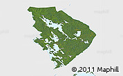 Satellite 3D Map of Pohjois-Karjala, single color outside