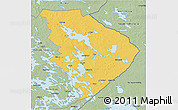 Savanna Style 3D Map of Pohjois-Karjala