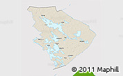 Shaded Relief 3D Map of Pohjois-Karjala, single color outside