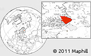 Blank Location Map of Pohjois-Karjala