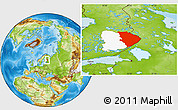 Physical Location Map of Pohjois-Karjala, highlighted parent region