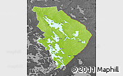 Physical Map of Pohjois-Karjala, darken, desaturated