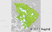 Physical Map of Pohjois-Karjala, lighten, desaturated