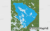 Political Map of Pohjois-Karjala, satellite outside