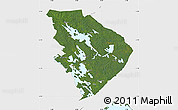 Satellite Map of Pohjois-Karjala, single color outside