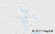 Silver Style Map of Pohjois-Karjala, single color outside