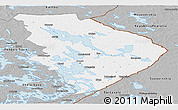 Gray Panoramic Map of Pohjois-Karjala