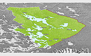 Physical Panoramic Map of Pohjois-Karjala, desaturated