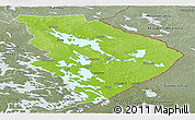 Physical Panoramic Map of Pohjois-Karjala, semi-desaturated