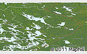 Satellite Panoramic Map of Pohjois-Karjala