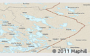 Shaded Relief Panoramic Map of Pohjois-Karjala
