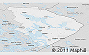 Silver Style Panoramic Map of Pohjois-Karjala