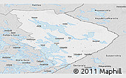 Silver Style Panoramic Map of Pohjois-Karjala