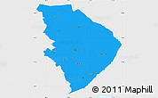Political Simple Map of Pohjois-Karjala, single color outside