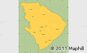 Savanna Style Simple Map of Pohjois-Karjala, cropped outside