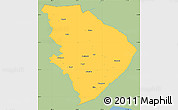 Savanna Style Simple Map of Pohjois-Karjala, single color outside