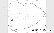 Blank Simple Map of Itä-Suomi, cropped outside, no labels