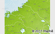 Physical 3D Map of Keski-Pohjanmaa