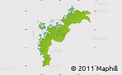 Physical Map of Pohjanmaa, cropped outside