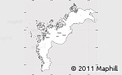 Silver Style Simple Map of Pohjanmaa, cropped outside