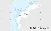 Silver Style Simple Map of Pohjanmaa, single color outside