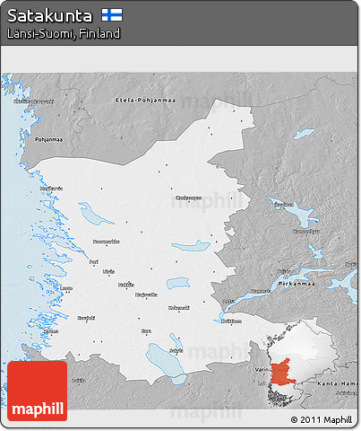 Gray 3D Map of Satakunta