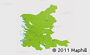 Physical 3D Map of Satakunta, cropped outside