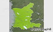 Physical 3D Map of Satakunta, darken, semi-desaturated