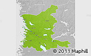 Physical 3D Map of Satakunta, lighten, desaturated