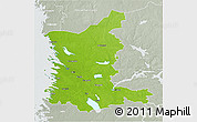 Physical 3D Map of Satakunta, lighten, semi-desaturated