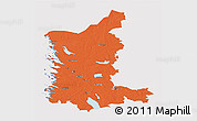 Political 3D Map of Satakunta, cropped outside