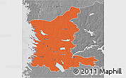 Political 3D Map of Satakunta, desaturated