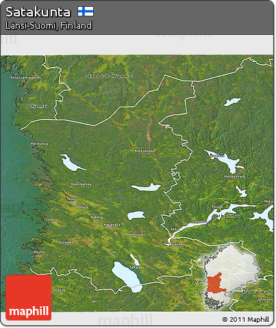 Satellite 3D Map of Satakunta