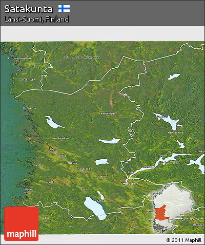 Satellite 3D Map of Satakunta