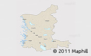 Shaded Relief 3D Map of Satakunta, cropped outside