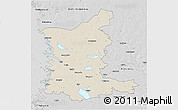 Shaded Relief 3D Map of Satakunta, desaturated