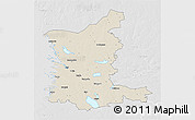 Shaded Relief 3D Map of Satakunta, lighten, desaturated