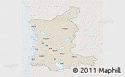 Shaded Relief 3D Map of Satakunta, lighten