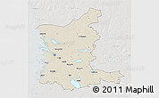 Shaded Relief 3D Map of Satakunta, lighten, semi-desaturated