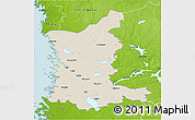 Shaded Relief 3D Map of Satakunta, physical outside