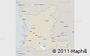 Shaded Relief 3D Map of Satakunta, semi-desaturated