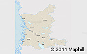 Shaded Relief 3D Map of Satakunta, single color outside
