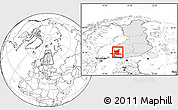 Blank Location Map of Satakunta, highlighted country, within the entire country