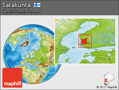 Physical Location Map of Satakunta