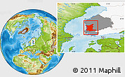 Physical Location Map of Satakunta, highlighted country, highlighted parent region